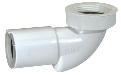 Purus PP bundventil 1.1/2"/1.1/4"x40mm til håndvask