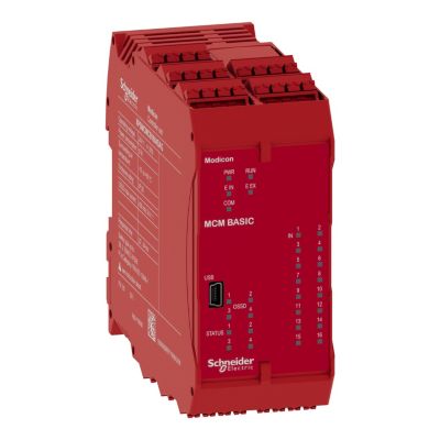 Modicon MCM Sikkerheds controller Basic 16 indg, 4 udgangepar, ikke-udvid, fjeder