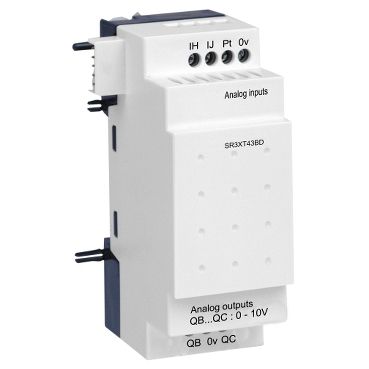 Zelio Logic SR3 udvidelsesmodul Analog 4 I/Os, 24 V DC