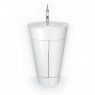Duravit Starck 1 vaskskab 56cm. Tønde formet. Højglans hvid