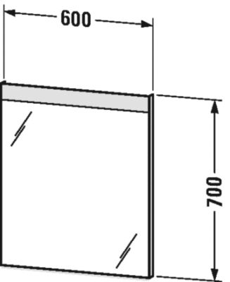 Duravit Spejl m LED lys 60x70