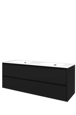 Sanibell Proline møbelsæt 141x46cm matsort, 2 softclose skuffer