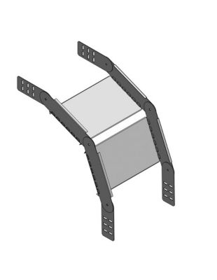 Wibe 60Hx200X1 mm FZS vertikal Justerbar bøjning, Stål, Pregalvaniseret, C2, Perforeret
