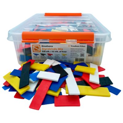 Knudsen Kilen styreklodser - Mix plastboks a 520 stk.
