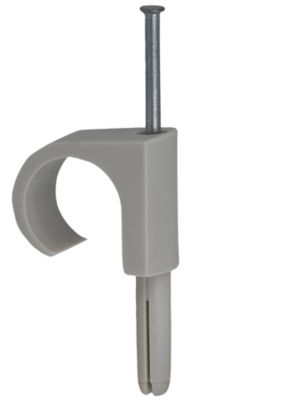 Tillex plug clips, PC 18-22 G, Søm 2,5x40mm, Bor 5,5-6mm, Grå, 50 stk.