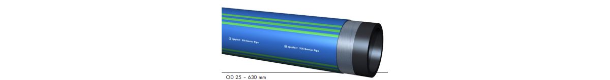 Egeplast SLA rør 315x28,6 PN16 6M PE100-RC SDR11 EN12201 - Brødrene Dahl